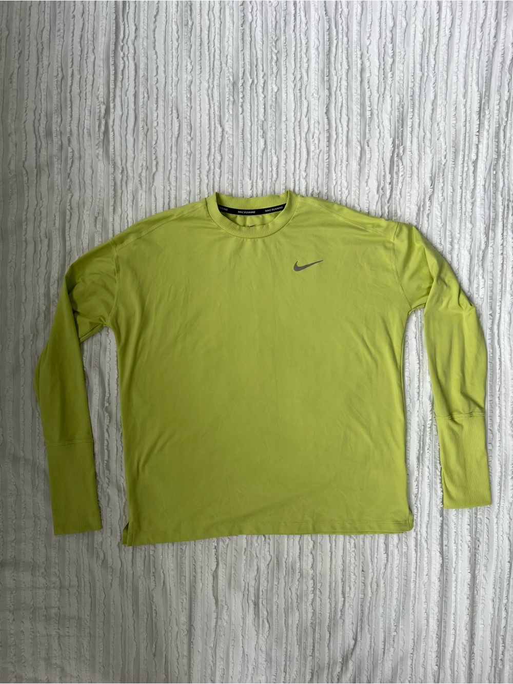 Nike Long Sleeve Performance Tee - Neon Green